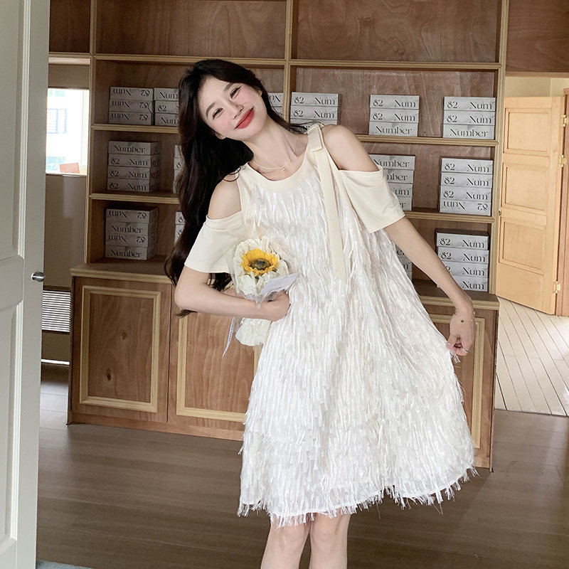 【现货】挂袖流苏连衣裙289-6866-P115控168,女装连衣裙,浙宝289