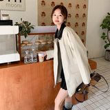 米白色休闲PU皮衣外套女2025春季新款韩系高级感洋气休闲夹克上衣，女装皮衣，浙宝289