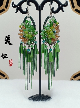波西米亚复古民族风欧美流苏耳环手工饰品显脸瘦耳饰夸张长款耳坠