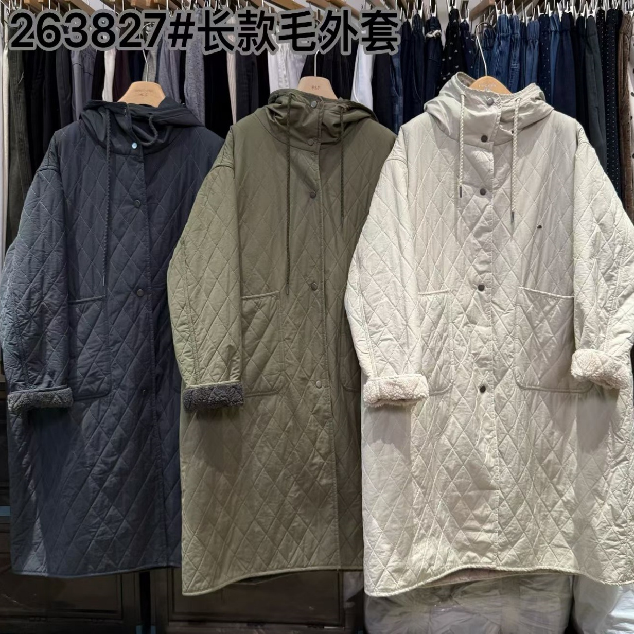 胖mm仿羊羔毛加绒加厚棉服外套女