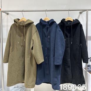 非本189065冬韩版宽松大码胖mm慵懒仿羊羔毛皮毛一体连帽大衣外套
