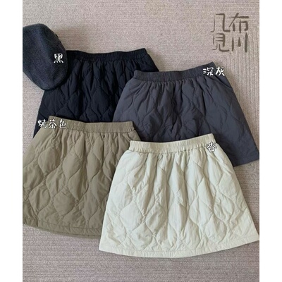 胖mm慵懒休闲百搭加棉A字裙短裙