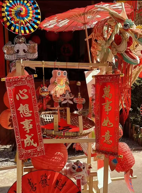 新年货郎车步行街鱼灯车摆摊车