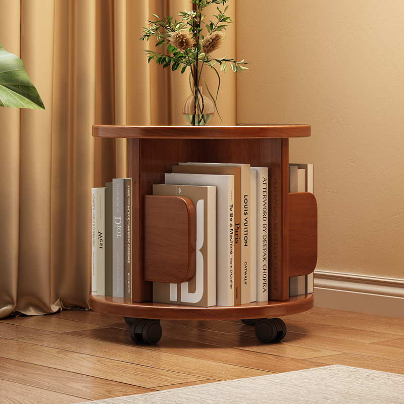 恬梦家居实木旋转书架
