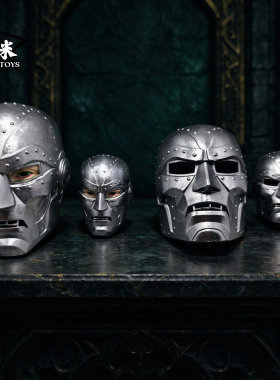 1/6 1/12毁灭博士杜姆头雕 面具 配件6寸手办ml mezco ht 孩之宝