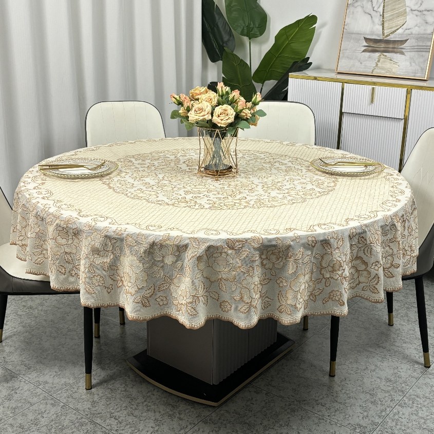 圆桌布防水防油免洗PVC塑料圆形茶几布防滑台布高级感桌垫餐桌布,居家布艺,桌布,淘宝优惠券,粉丝福利购,淘宝优惠卷
