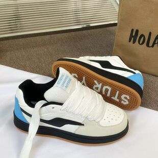 新百搭运动小白鞋 港风男鞋 原创小众面包鞋 ins潮2025春季 休闲板鞋