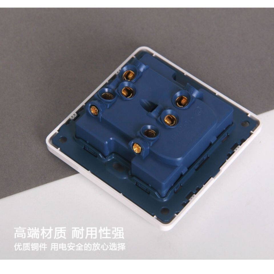 86型五开单控开关面板 暗装五联5键控制家用电灯多控五位开关