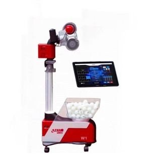 红双喜乒乓球发球机W1无线显示屏单人训练发球器落地式中考