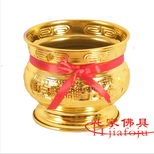 金玉满堂招财进宝线香镀金香炉用品