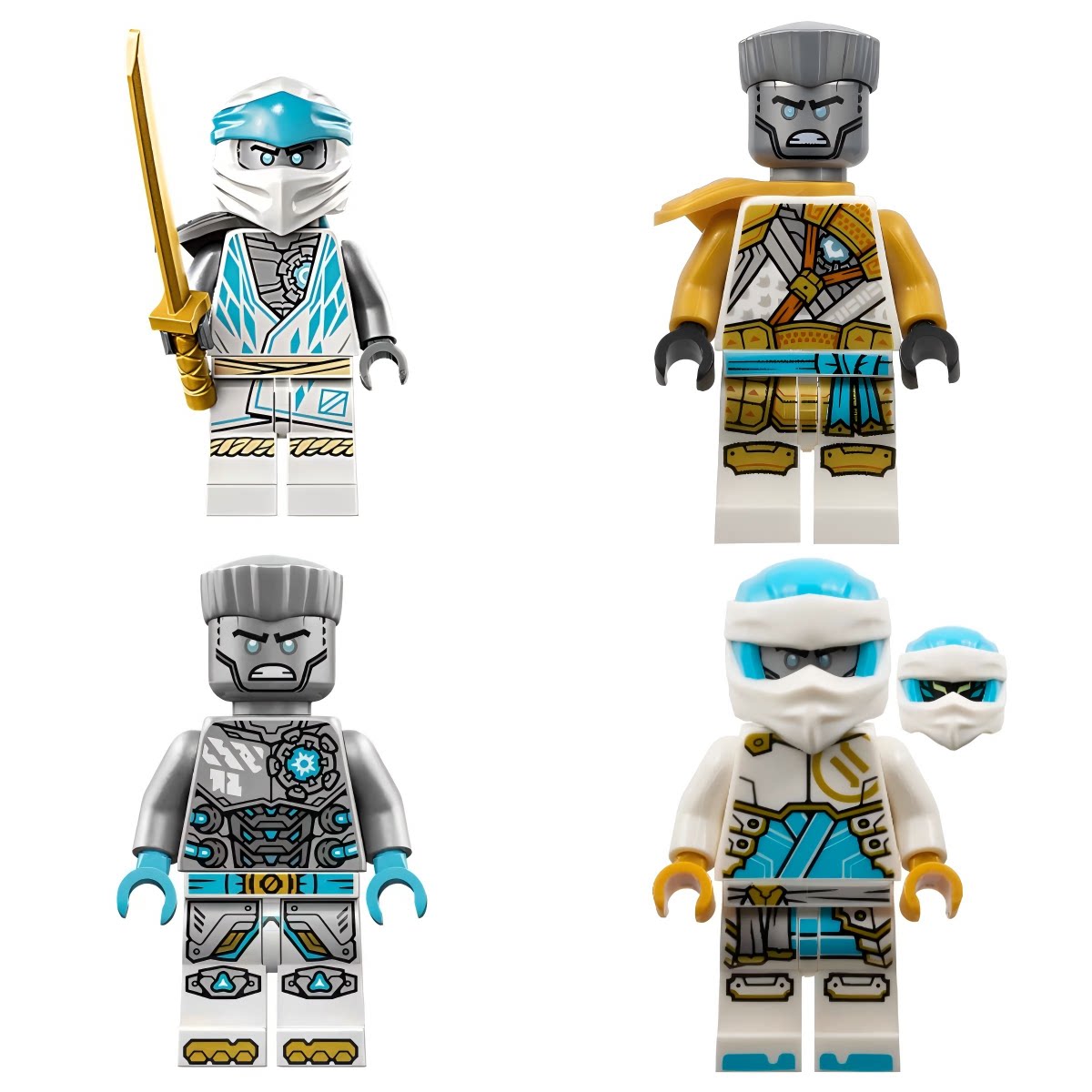 乐高lego正品 幻影忍者系列 白色机器忍者赞njo719 神龙崛起 潜水图片