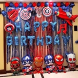 Воздушный шар для мальчиков, герои, вечернее платье, подарок на день рождения, капитан Америка