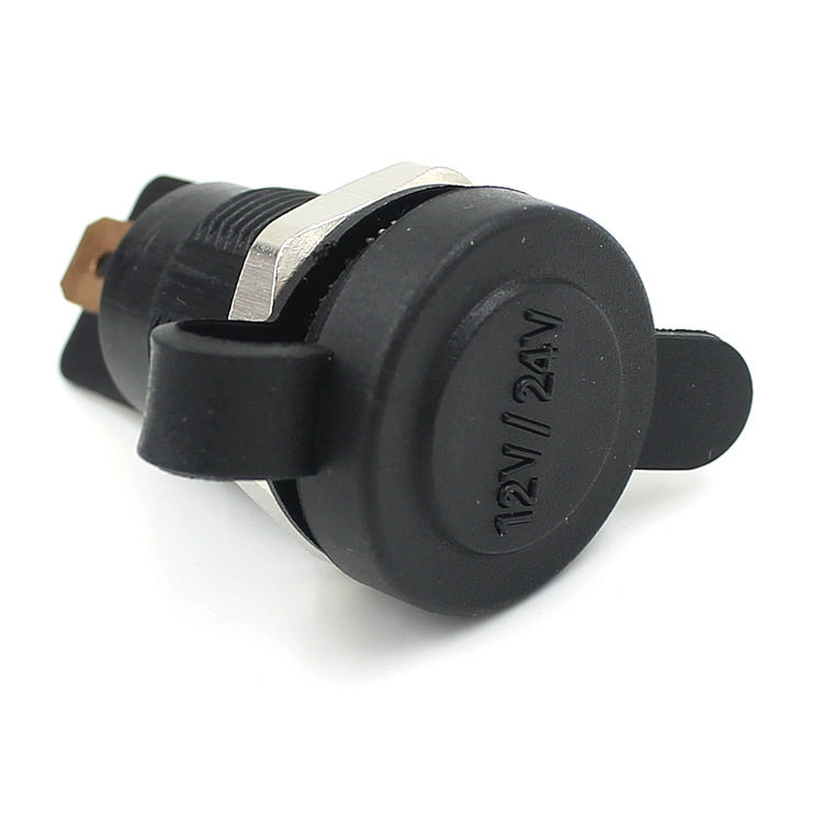 欧规防水通用汽车摩托车点烟器电源插座点烟器插座母座12v24v