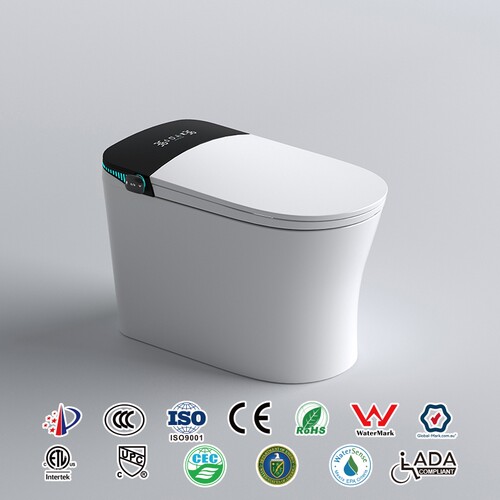 Watermark认证澳洲澳标水标智能马桶全自动翻盖带水箱虹吸坐便器
