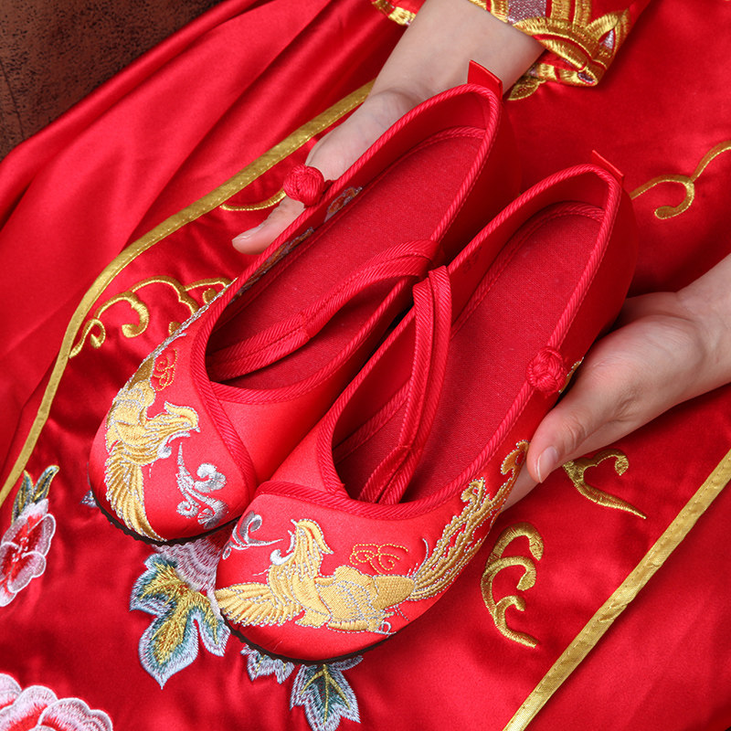 new pattern Xiu marry Chinese style Wedding shoes bride Cloth shoes The increase in gules Cloth shoes Embroidered shoesin the Women's Shoes, Low shoes  category - from Buy2taobao.com to provide professional Taobao agent buy service