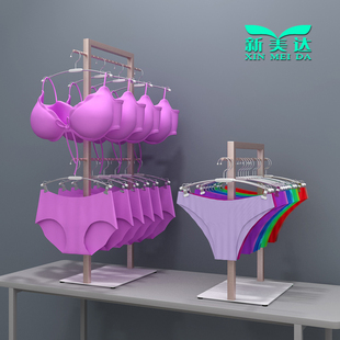 架文胸架拉丝钢香槟金玫瑰金流水台高低桌展示小架 内衣店货架内裤