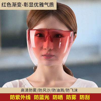 透明全脸防护面罩防飞沫防油面屏