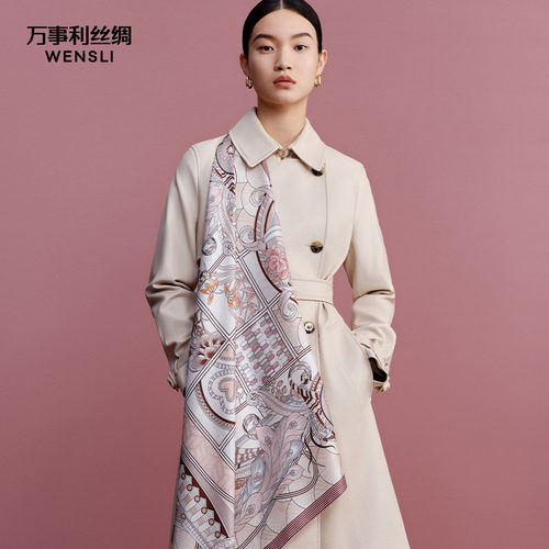 万事利桑蚕丝真丝丝巾88cm