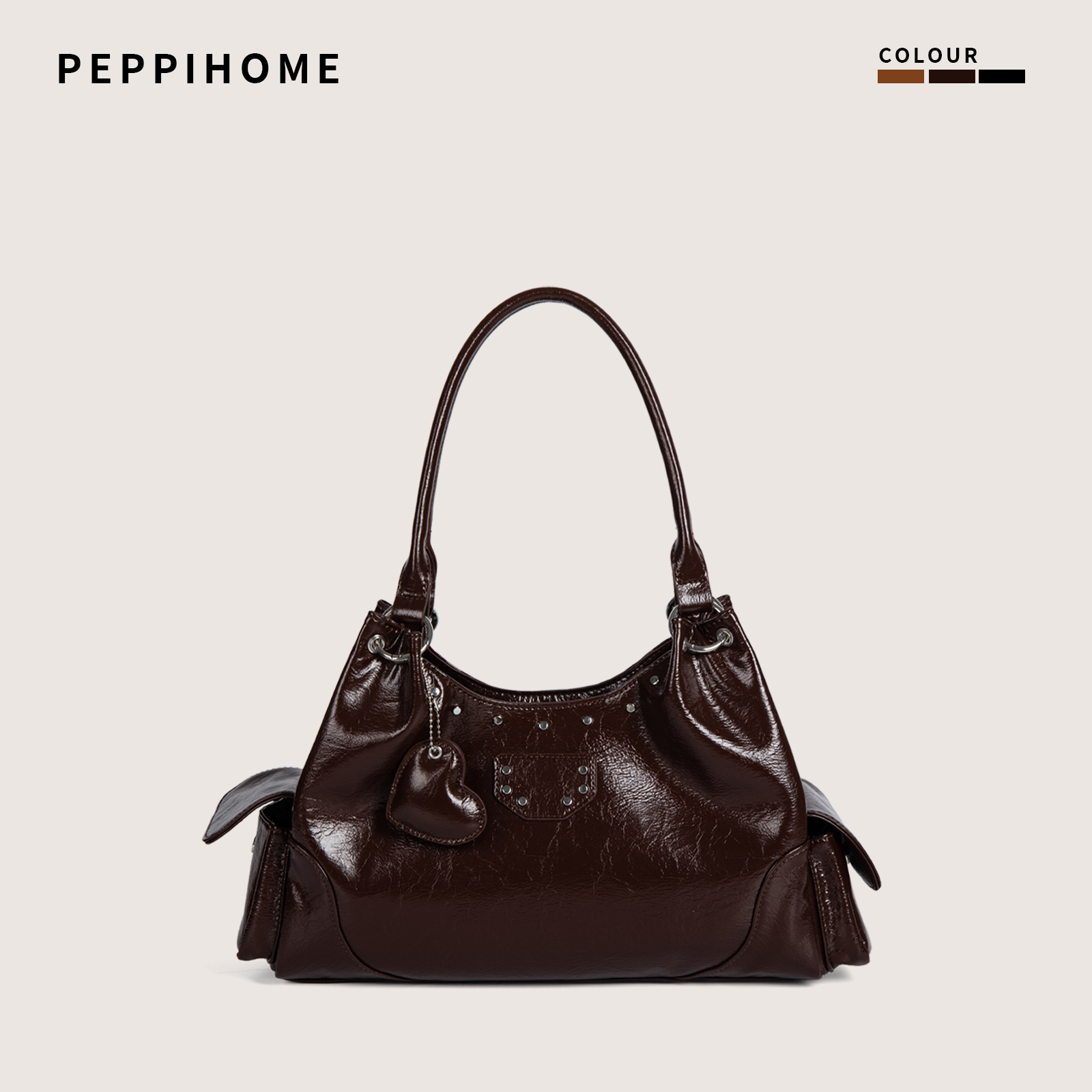 2025秋冬新款复古油蜡皮手提包女