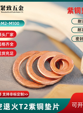 紫铜垫片内径M31/32/33-M100船用表用密封圈螺丝退火耐高温平垫