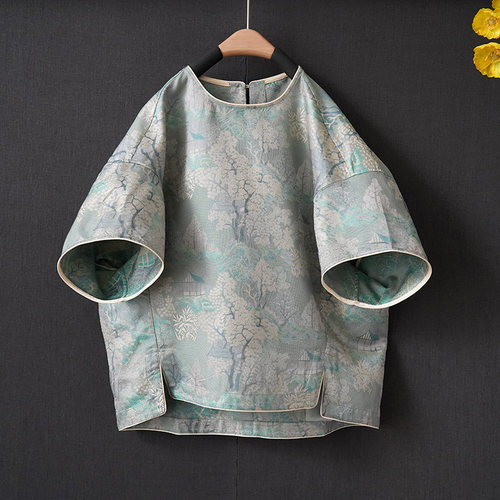 桑蚕丝椿府宋锦花萝异色复古