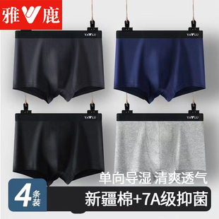 内裤 衩L 男纯棉加肥加大码 200斤胖子宽松四角裤 6XL 平角裤 雅鹿男士