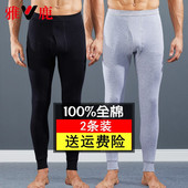 青年秋冬季 男单件薄款 打底线裤 保暖裤 男全棉 雅鹿男士 衬裤 纯棉秋裤