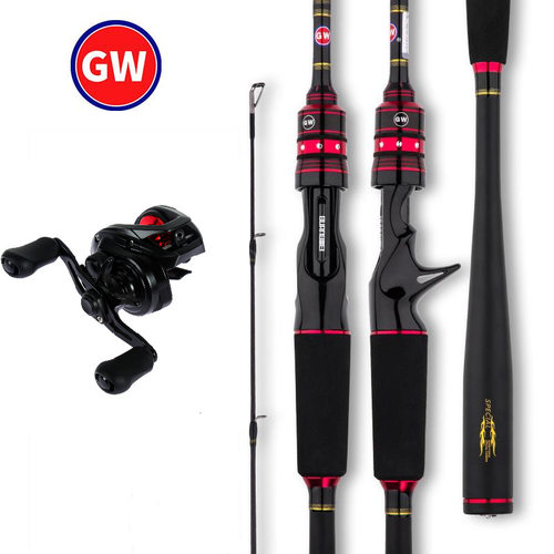 光威打黑碳素路亚竿套装全套直柄路亚杆枪柄远投海竿水滴轮翘嘴