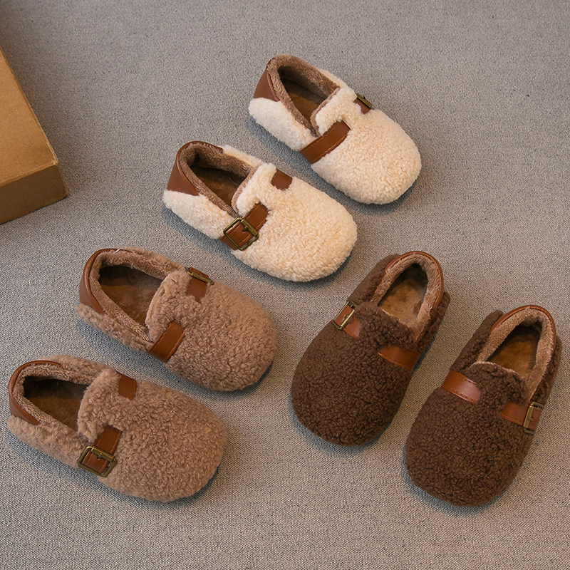 女童毛毛鞋2025冬季新款儿童鞋子小女孩公主鞋棉鞋二棉加绒豆豆鞋,童鞋/婴儿鞋/亲子鞋,棉鞋,淘宝优惠券,粉丝福利购,淘宝优惠卷