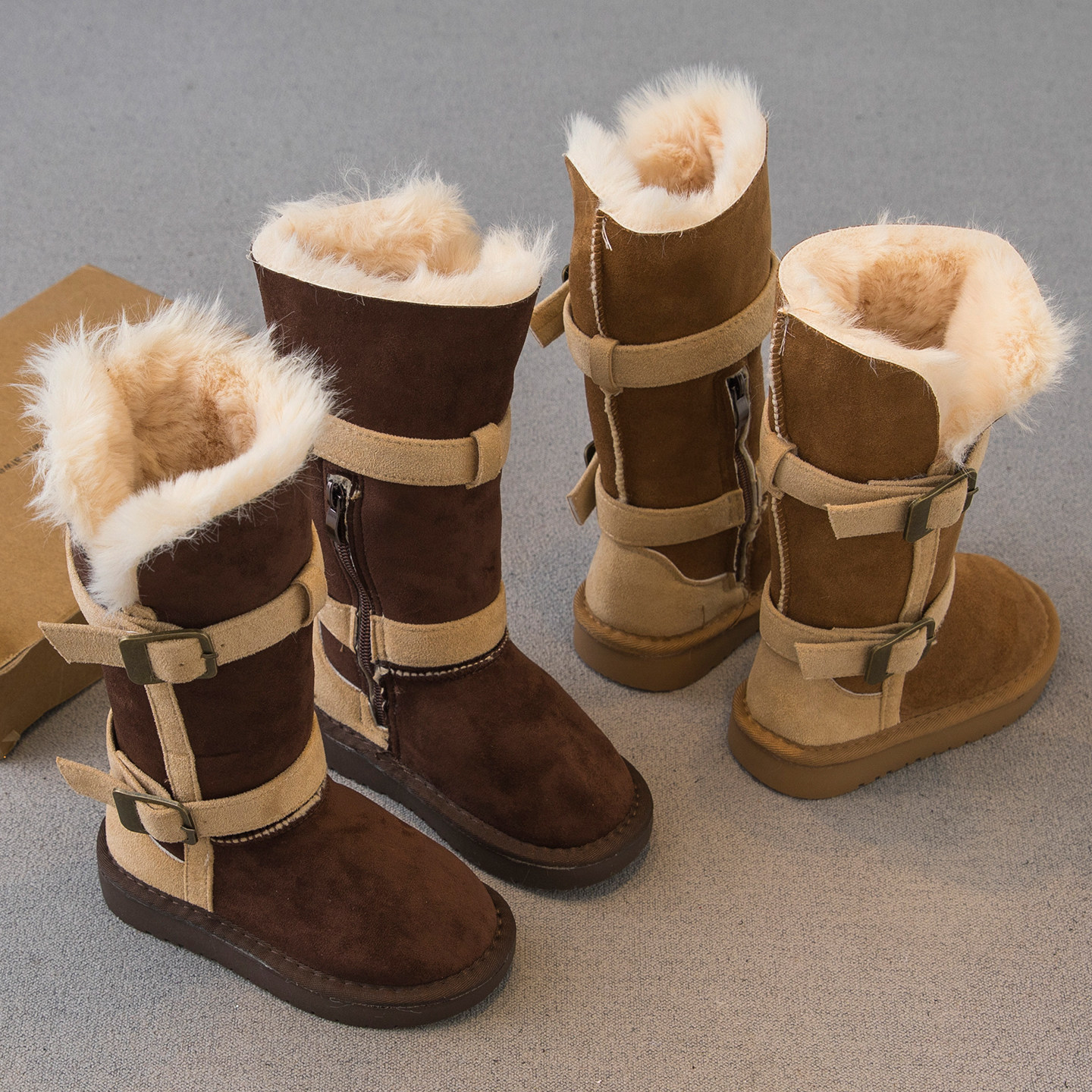 女童大棉靴2025冬季新款儿童鞋子加绒加厚勃肯长靴高筒靴保暖冬靴,童鞋/婴儿鞋/亲子鞋,棉靴,淘宝优惠券,粉丝福利购,淘宝优惠卷