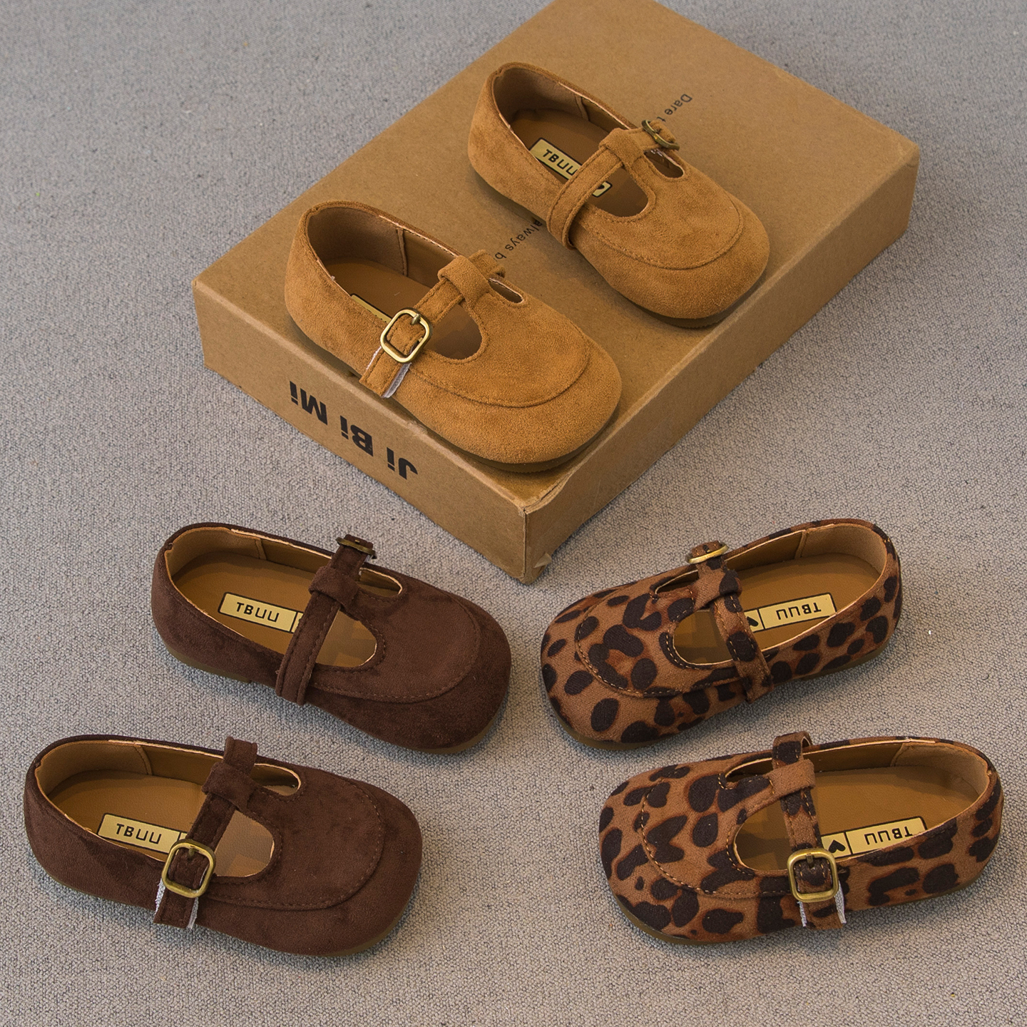 春秋款儿童女软底洋气公主皮鞋