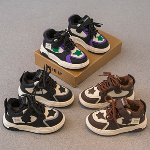 低帮2024冬季 二棉加绒保暖德训鞋 新款 子女童运动鞋 男童鞋 儿童板鞋