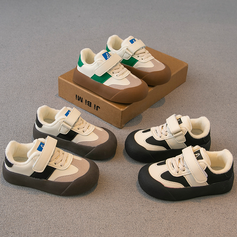 冬季儿童男女二棉加绒低帮板鞋