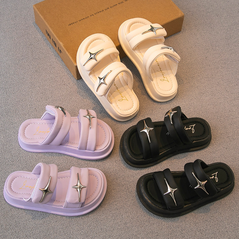 儿童拖鞋2023夏季新款男童鞋子女童公主鞋女孩防滑外穿室内沙滩鞋