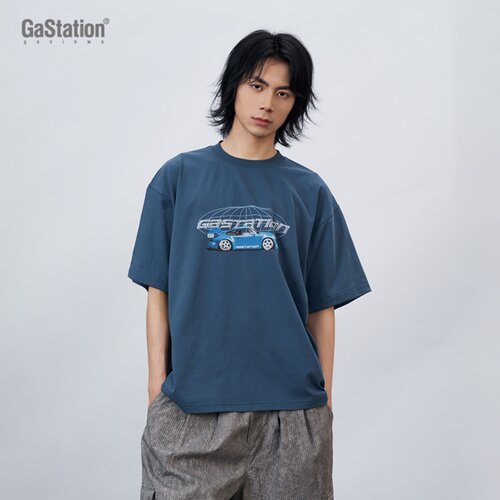 Gastation赛车光变印花T恤