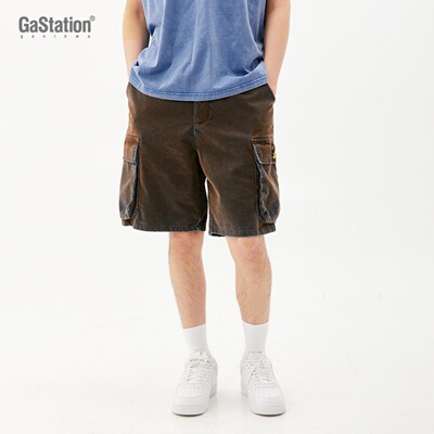 Gastation植绒牛仔中裤