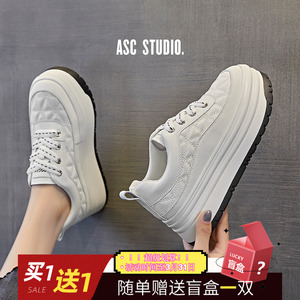艾斯臣厚底增高小白鞋女百搭轻便新款春秋季运动休闲板鞋女