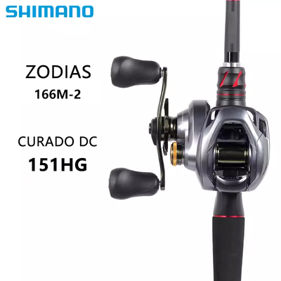 禧玛诺ZODIAS路亚竿+curado水滴轮MIRAVEL纺车轮鱼竿套装