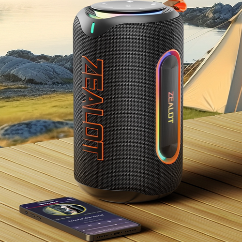 ZEALOT/狂热者 MP1户外蓝牙音响高低音炮便携家用手提露营灯效60W