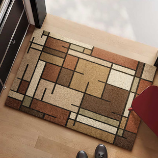 简约风入户门丝圈地垫高级感耐磨可裁剪防滑地垫刮泥蹭土脚垫