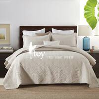 High-end solid-color all-cotton single-piece bed sheets, double-sided embroidered quilted bed covers, three-piece sets, cotton-padded pure cotton air-conditioned quilts for foreign trade thumbnail 7