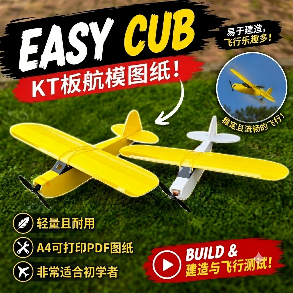 Easy Cub KT板航模图设计素材/源文件