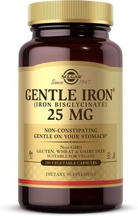 美国代购Solgar Gentle Iron (Iron Bisglycinate) 25 mg - 180 V