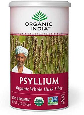 美国代购Organic India Whole Husk Psyllium, 12-Ounce