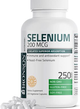 美国代购Bronson Selenium 200 mcg for Immune System, Thyroid,