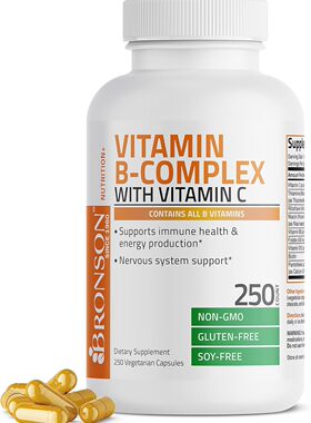美国代购Bronson Vitamin B Complex with Vitamin C - Immune He