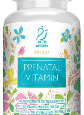 Actif Prenatal Vitamin with 25+ Organic Vitamins 100% Natura