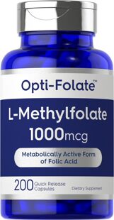 1000mcg 200 Capsules 美国代购 Size Methylfolate Value