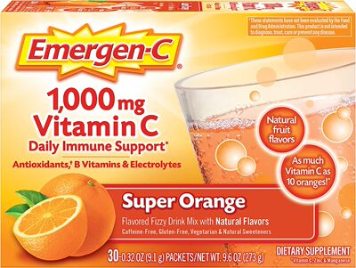 美国代购Emergen-C 1000mg Vitamin C Powder for Daily Immune S