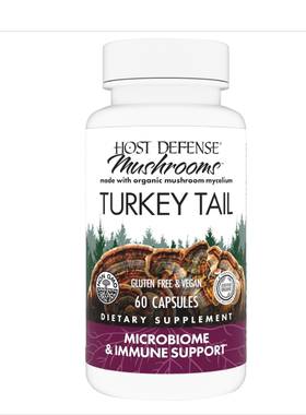 Host Defense, Turkey Tail, 60 Capsules, Natural Immune Syste
